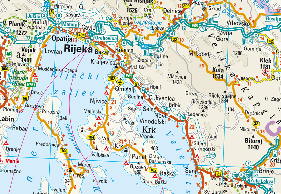 Balcani Occ Albania Bosnia Croazia Serbia Slovenia Altre Carta Geografica Toristica E Stradale