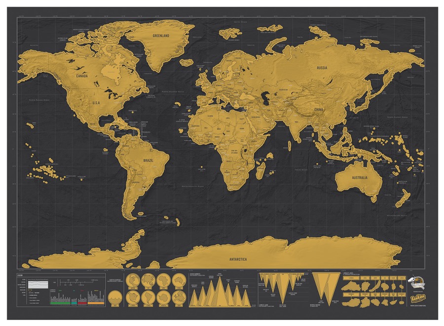 Mappa Da Grattare (Scratch) - cm. 82 X 58